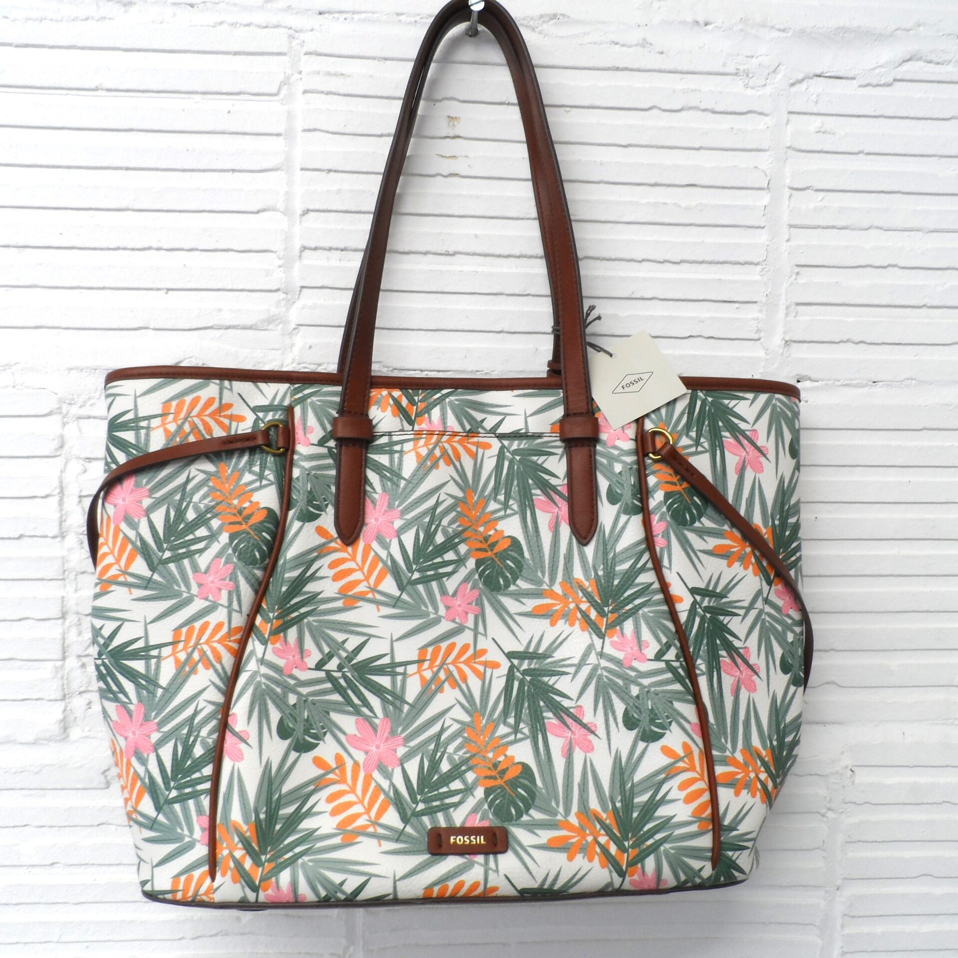 Fossil Charli Leaf Tropical Tote Bag NEW Tagged - St Richard's Hospice Shop